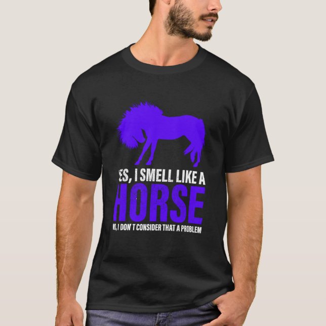 Riecht wie ein Pferd in Royal T-Shirt (Vorderseite)