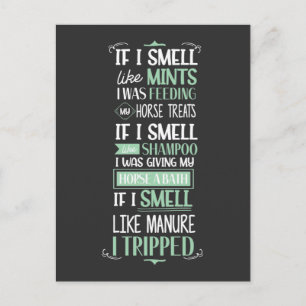 Riecht wie Pferdereiten Reitsport Reitsport Spaß Postkarte
