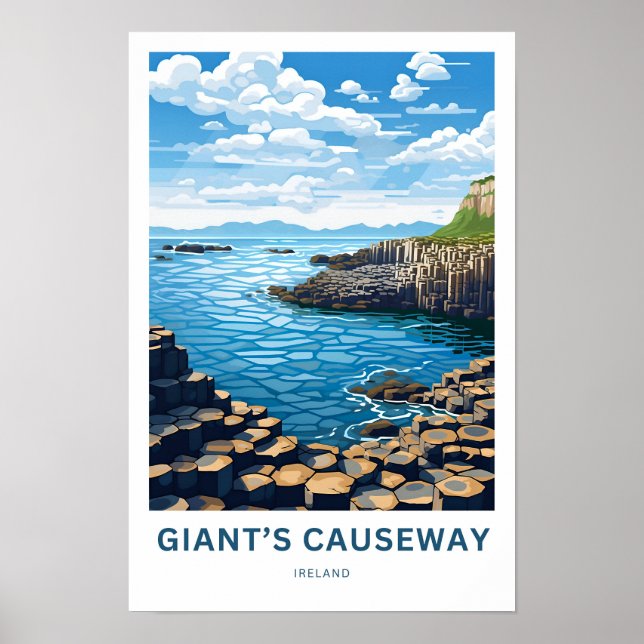 Riesen-Causeway Irland Reisen Print Poster (Vorne)