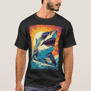 Riesen-Hai mit Sonnenbrille T-Shirt
