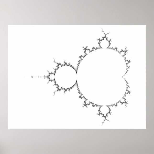 Riesen-Mandelbrot, Schwarz und Weiß, 13000x11000 Poster (Vorne)