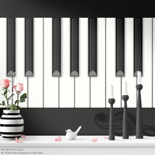 Riesen-Piano-Tastatur-Papierrolle (schwarzer Hinte Geschenkpapier