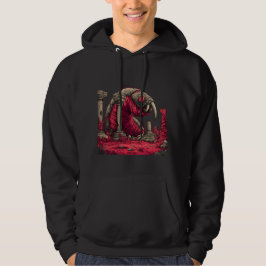 Riesen-Roter-Alien-Wurm-Monster-Hoodie Hoodie