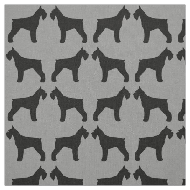 Riesen-Schnauzer-Hunderassen-Silhouetten gemustert Stoff (Muster)