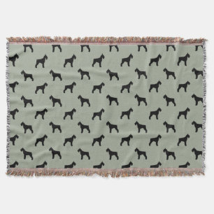Riesen-Schnauzer-Hunderassen-Silhouetten-Muster Decke
