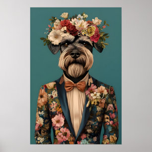Riesen-Schnauzer im Anzug Poster, Riesen-Schnauzer Poster