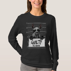 Riesen-Schnauzer-Mugshot-schuldiger Hund T-Shirt