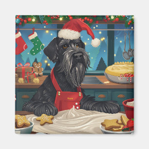 Riesen-Schnauzer Weihnachtsbäckerei: Festliches We Magnet