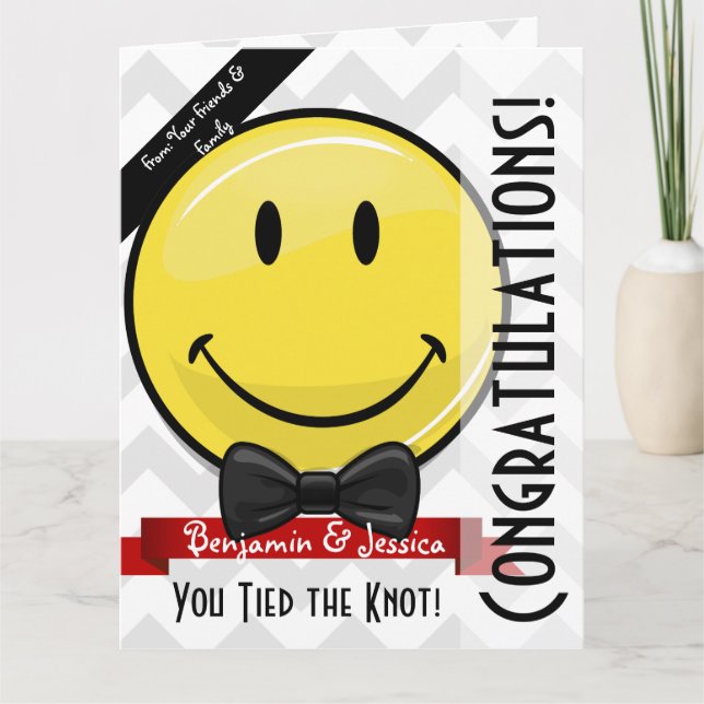 Riesen-Smile-Ehe Herzlichen Glückwunsch Big Card Karte (Vorderseite)