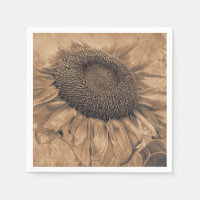 Riesen-Sonnenblumen Vintag Sepia Brown Decoupage