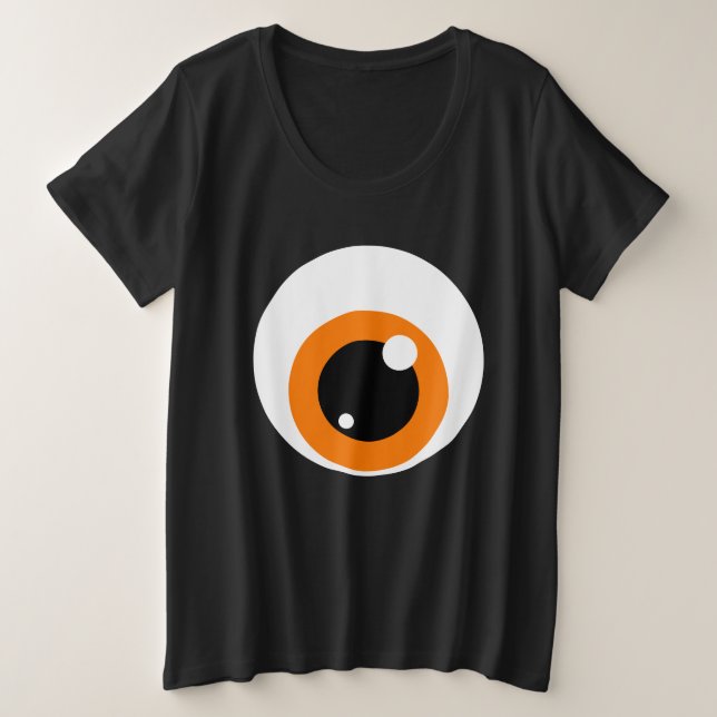 Riesenaugen Plus Größe T - Shirt (Design vorne)