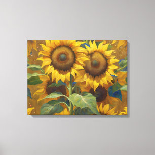 Riesenblumen an einem Sommertag Leinwanddruck