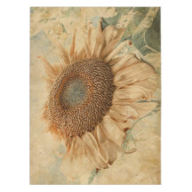 Riesenblumen Gelb Alte Vintage Kunst