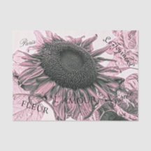 Riesenblumen Vintag Blush Pink Script Art