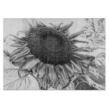 Riesenblumen, Vintage Schwarz-Weiß-Kunst