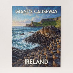 Riesendamm Irland Sechseckige Felslandschaft Puzzle