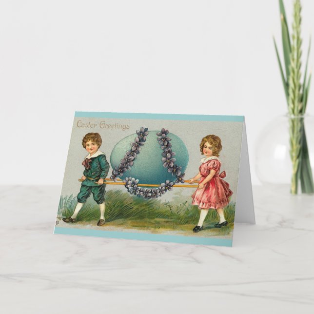 Rieseneierkarte Feiertagskarte (Vorderseite)