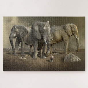 Riesenelefanten-Foto Puzzle
