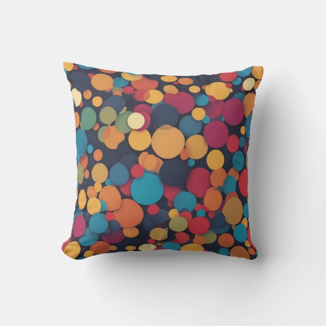 Riesenfarbige Punkte Kissen (Vorderseite)