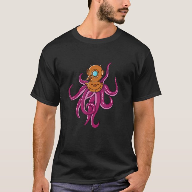 Riesenfels mit Tauchhelm T-Shirt (Vorderseite)