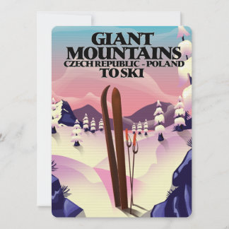 Riesengebirge Polen Reiseplakat.