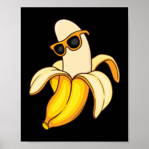 Riesengelbe Banane mit Sommersonnenbrille Poster
