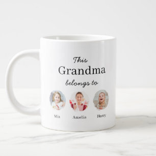 RIESENGRÖSSE - Drei Enkelkinder personalisiert Jumbo-Tasse