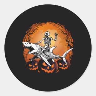 Riesenhai Lazy Halloween Kostüm Sonnentier Runder Aufkleber