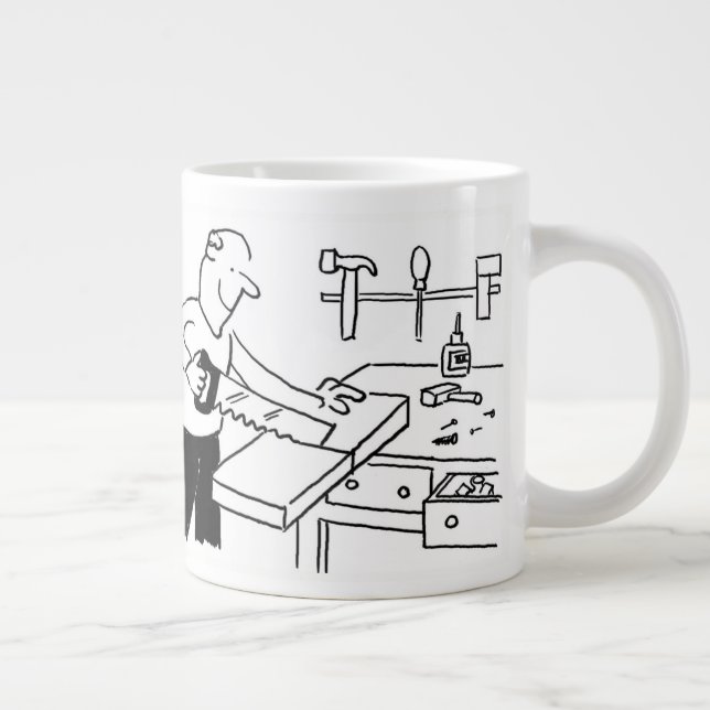 Riesenkaffee-Tasse mit Carpenter-Illustration Jumbo-Tasse (Rechts)