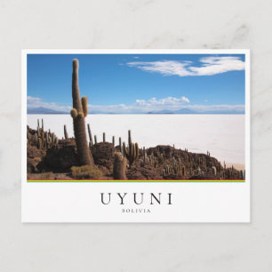 Riesenkaktus im Salar de Uyuni in Bolivien Postkarte
