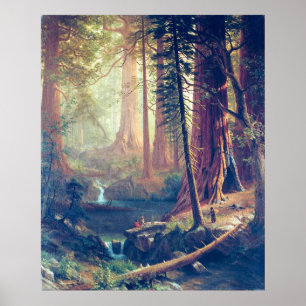 Riesenmammutbäume Kaliforniens Albert Bierstadt Poster