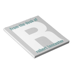 Riesenmonogramm aus dem Schreibtisch des Notepad Notizblock