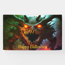 Riesenmonster Halloween Banner