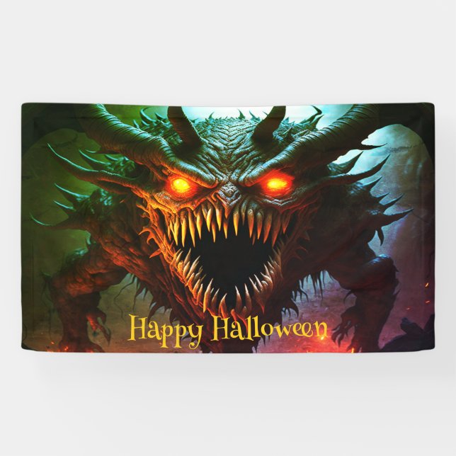 Riesenmonster Halloween Banner (Horizontal)