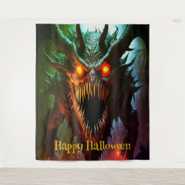 Riesenmonster Halloween-Hintergrund Wandteppich