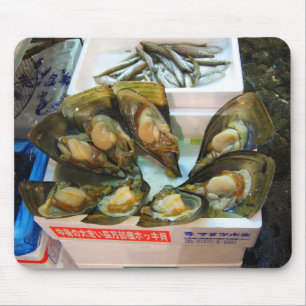 Riesenmuscheln Tsukiji-Fischmarkt, Tokio, Japan Mousepad
