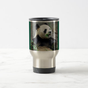 Riesenpanda isst Bambus Reisebecher