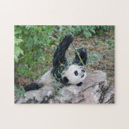 Riesenpanda zum Genießen des Lebens Puzzle