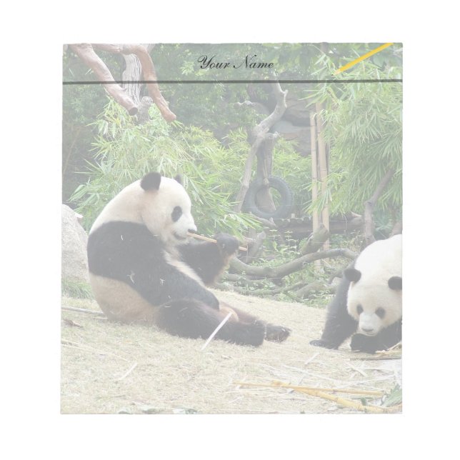 Riesenpandas Notizblock (Vorderseite)