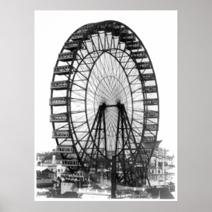 Riesenrad an Chicago-Weltausstellung Poster