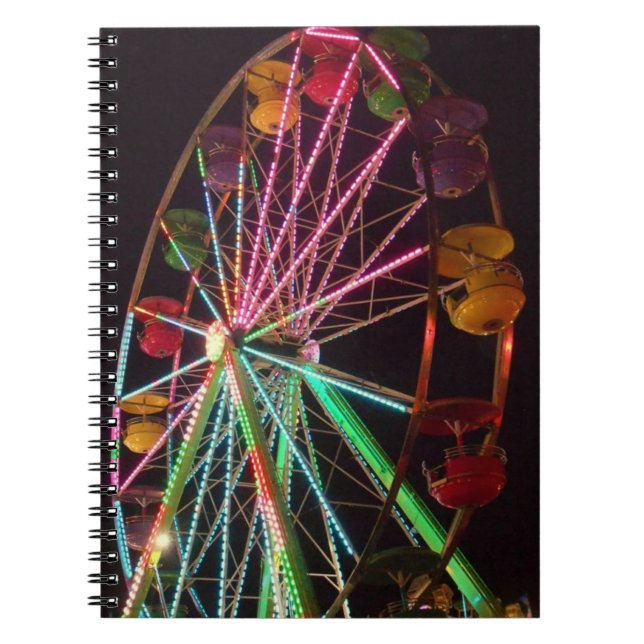 Riesenrad bei Nacht Notizblock (Vorderseite)