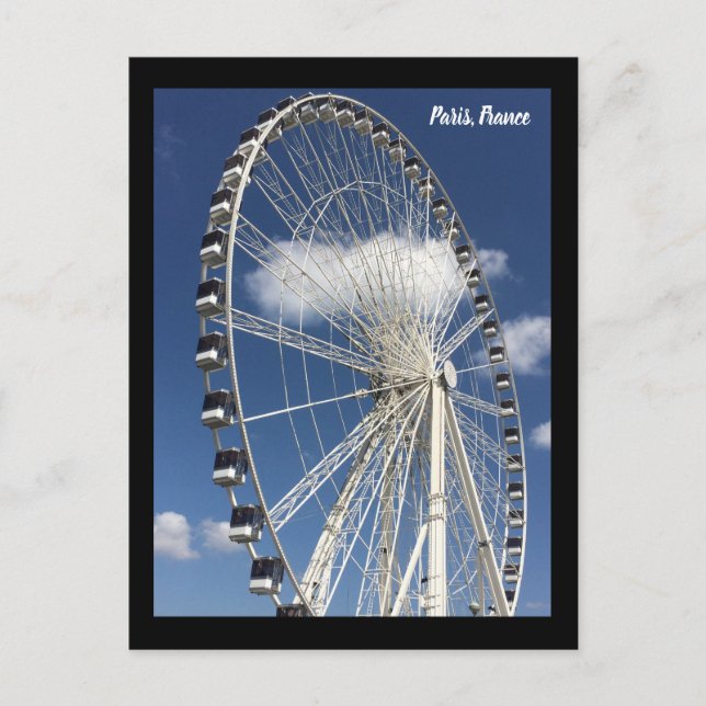 Riesenrad-Fahrt in Paris Postkarte (Vorderseite)