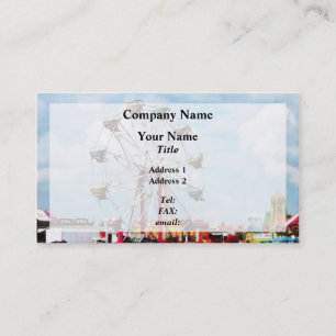 Riesenrad gegen blauen Himmel Visitenkarte