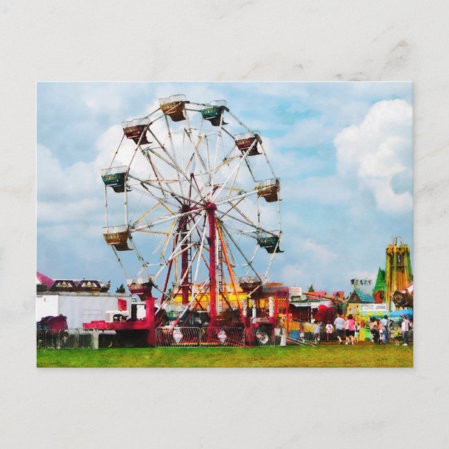 Riesenrad gegen den blauen Himmel Postkarte (Vorderseite)