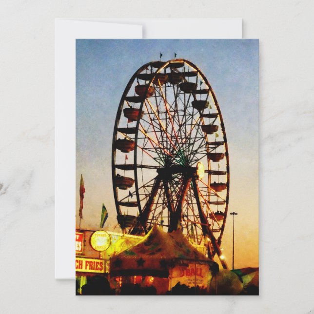 Riesenrad in der Nacht (Vorderseite)