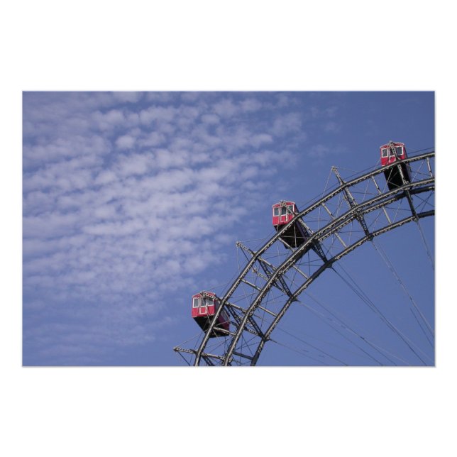 Riesenrad in Prater Vienna Austria Poster (Vorderseite)