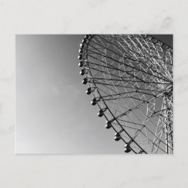 Riesenrad in Schwarz und Weiß Postkarte
