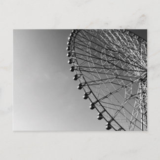 Riesenrad in Schwarz und Weiß Postkarte