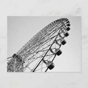 Riesenrad in Schwarz und Weiß Postkarte