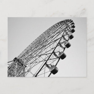 Riesenrad in Schwarz und Weiß Postkarte